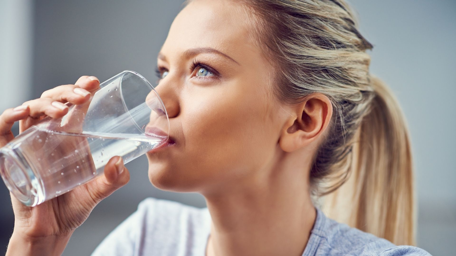 Pregnant Lady Drinking Water Before an Ultrasound